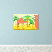 Toile Illustration de chameaux (Insitu (Plancher de Bois))