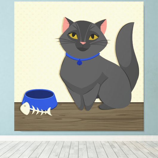 Toile Illustration de chats mignons (Insitu (Plancher de Bois))