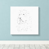 Toile Illustration de chien, Cockapoo d'art mural (Insitu (Plancher de Bois))