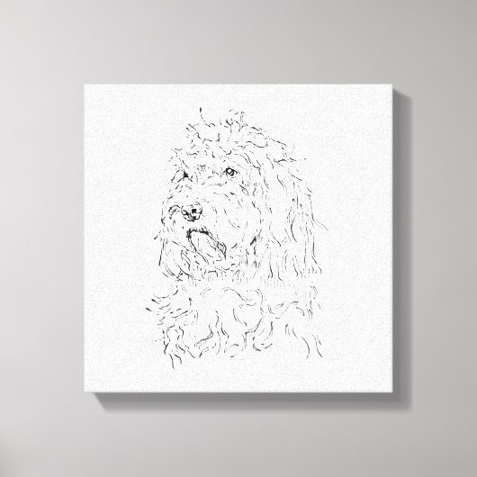 Toile Illustration de chien, Cockapoo d'art mural (Recto)