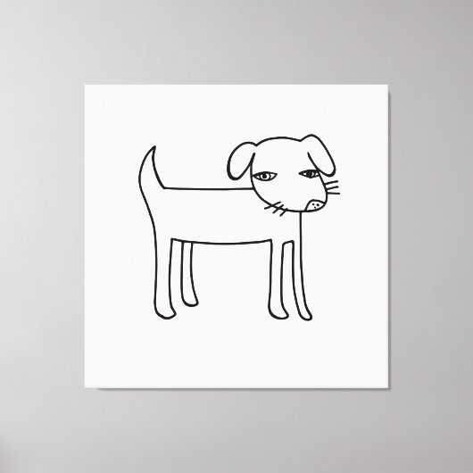 Toile illustration de chien moderne (Recto)