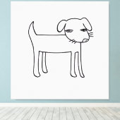 Toile illustration de chien moderne (Insitu (Plancher de Bois))