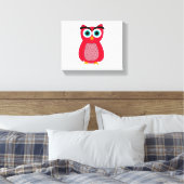 Toile Illustration de chouette rose mignonne (Insitu(Chambre))