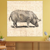 Toile Illustration de cochon Style de papier de script d (Insitu(Salon))