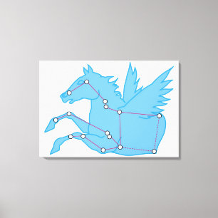 Toile Illustration de constellation de Pegasus