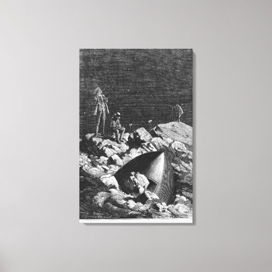 Toile Illustration de 'De la Terre à la Lune' (Recto)