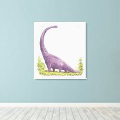Toile Illustration de dinosaure Giraffatitan (Insitu (Plancher de Bois))