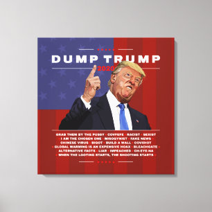 Toile Illustration de Dump Trump 2020