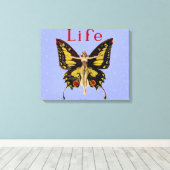 Toile Illustration de femme volant papillon flapper (Insitu (Plancher de Bois))