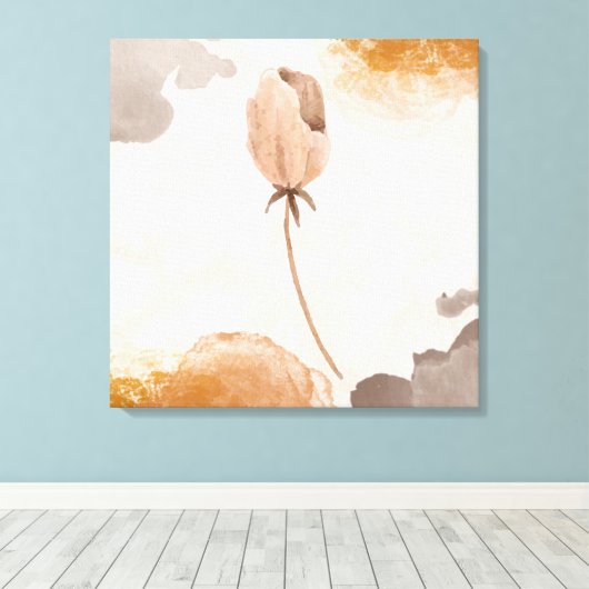 Toile Illustration de fleur à l'aquarelle délicate (Insitu (Plancher de Bois))