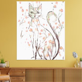 Toile Illustration de fleur délicate (Insitu(Salon))