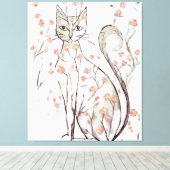 Toile Illustration de fleur délicate (Insitu (Plancher de Bois))