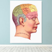 Toile Illustration de la fonction cérébrale vintage (Insitu (Plancher de Bois))