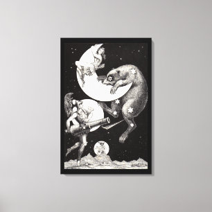 Toile Illustration de la Nuit du Dieu de l'Univers du Ci