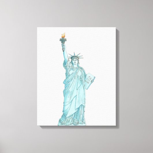 Toile Illustration de la statue de la liberté (Recto)