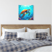 Toile Illustration de la tortue de mer (Insitu(Chambre))