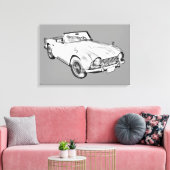 Toile Illustration De La Voiture De Sport Triumph Tr4 (Insitu(Salon))
