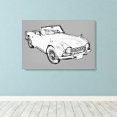 Toile Illustration De La Voiture De Sport Triumph Tr4 (Insitu (Plancher de Bois))