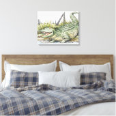 Toile Illustration de l'alligator sur le rivage (Insitu(Chambre))