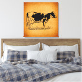 Toile Illustration de l'ancienne ferme de vache Holstein (Insitu(Chambre))