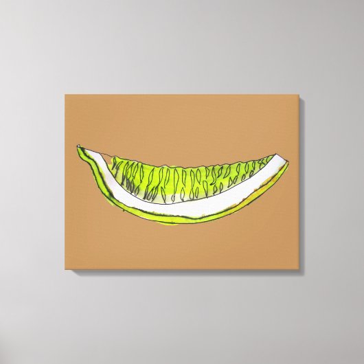 Toile Illustration de l'aquarelle citron agrumes (Recto)