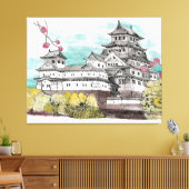 Toile Illustration de l'aquarelle japonaise du château d (Insitu(Salon))