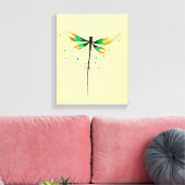 Toile Illustration de l'aquarelle mignonne du libellule (Insitu(Salon))