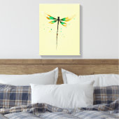 Toile Illustration de l'aquarelle mignonne du libellule (Insitu(Chambre))
