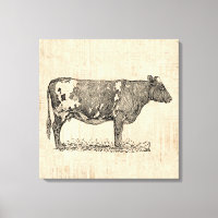 Illustration de l'art de la vache vintage avec Arr