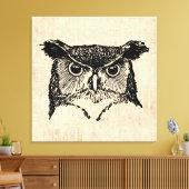 Toile Illustration de l'art des chouettes (Insitu(Salon))