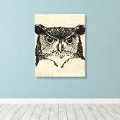 Toile Illustration de l'art des chouettes (Insitu (Plancher de Bois))