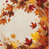 Toile Illustration de l'automne abstrait - Feuilles alla