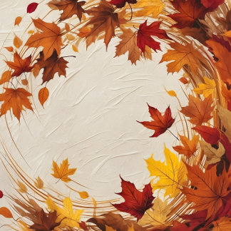 Toile Illustration de l'automne abstrait - Feuilles alla