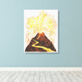 Toile Illustration de l'éruption volcanique (Insitu (Plancher de Bois))