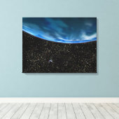 Toile Illustration de l'horizon terrestre (Insitu (Plancher de Bois))