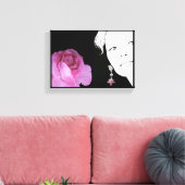 Toile Illustration de mode florale de la fille en oreill (Insitu(Salon))