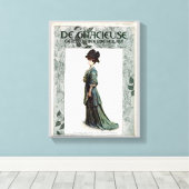 Toile Illustration de mode vintage glamour (Insitu (Plancher de Bois))