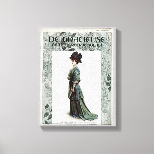 Toile Illustration de mode vintage glamour (Recto)