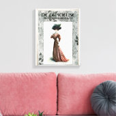 Toile Illustration de mode vintage Lady Feather Casquett (Insitu(Salon))