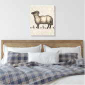 Toile Illustration de mouton vintage : Art classique de (Insitu(Chambre))