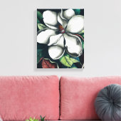Toile Illustration de prime botanique de magnolia blanc (Insitu(Salon))