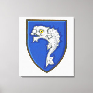 Toile Illustration de symbole héraldique de poissons su