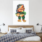 Toile Illustration de troll drôle scandinave aquarelle (Insitu(Chambre))