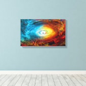 Toile Illustration de trou noir supermassif (Insitu (Plancher de Bois))