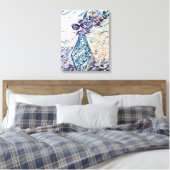 Toile Illustration de vase floral texturé classique (Insitu(Chambre))