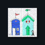 Toile Illustration des Beach Huts 2<br><div class="desc">Côtière et tropicale</div>