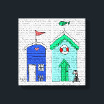 Toile Illustration des Beach Huts 2<br><div class="desc">Côtière et tropicale</div>