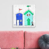 Toile Illustration des Beach Huts 2 (Insitu(Salon))