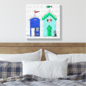 Toile Illustration des Beach Huts 2 (Insitu(Chambre))