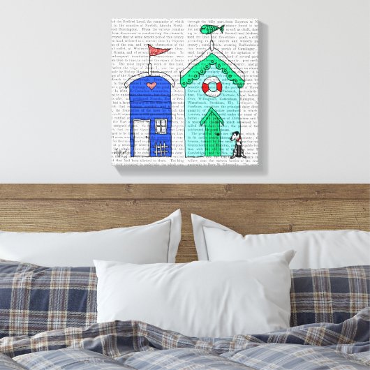 Toile Illustration des Beach Huts 2 (Insitu(Chambre))